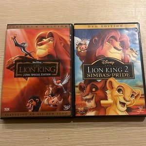 The lion king DVDs